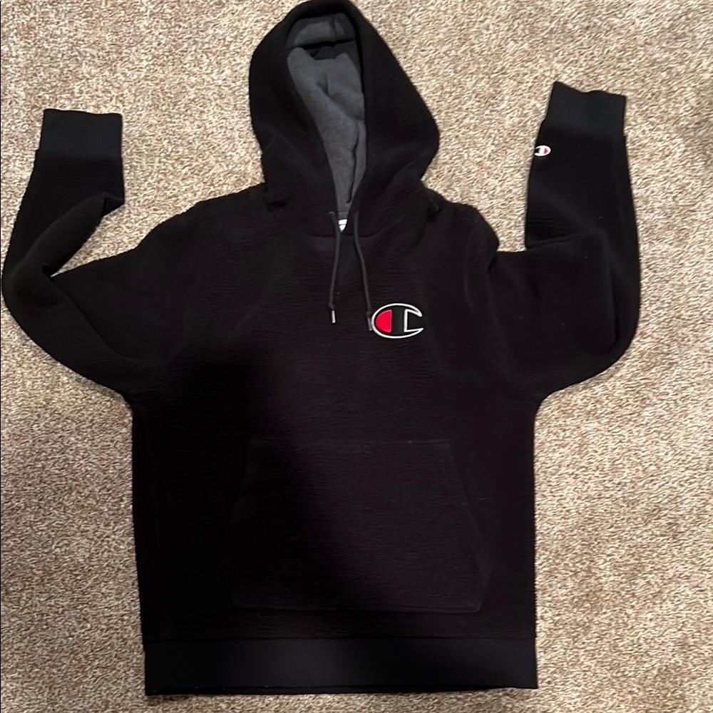 Champion Black Hoodie Sweater